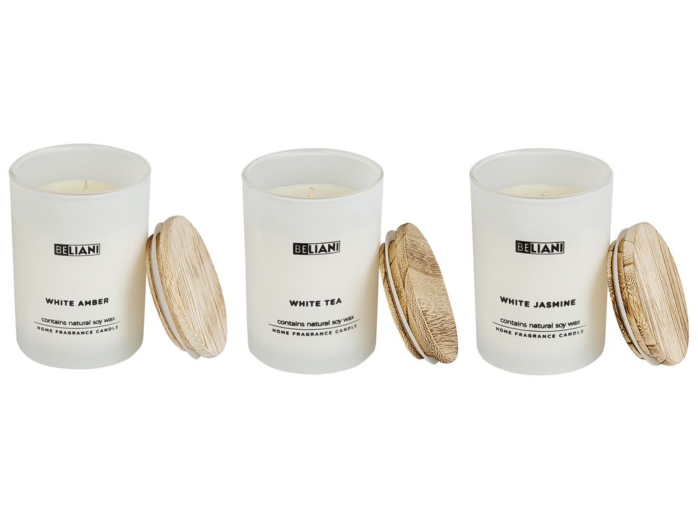 Set van 3 geurkaarsen SIMPLICITY Soja wax Frisse geurnoten Bloemige geurnoten