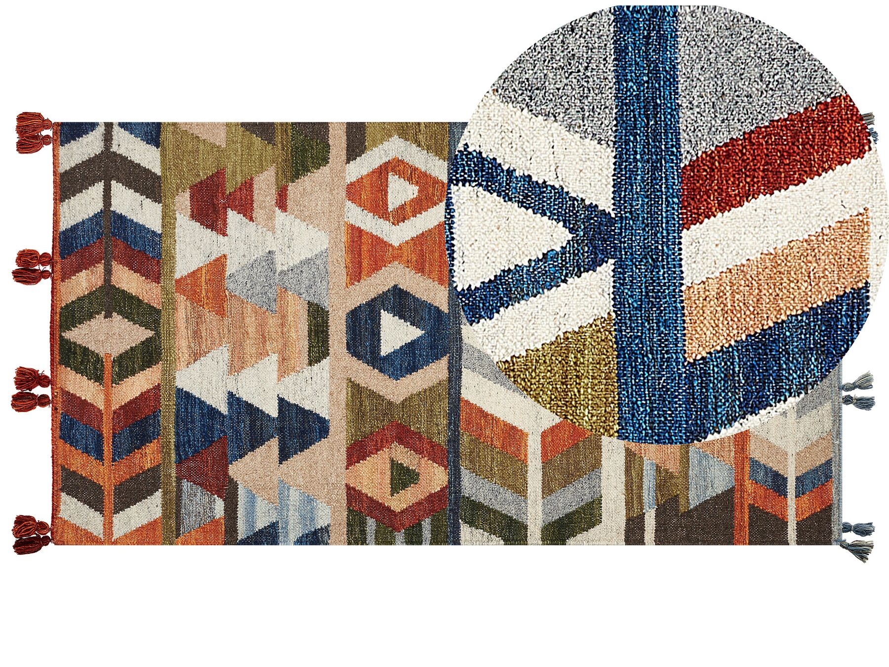 Tappeto kilim lana multicolore 80 x 150 cm KAGHSI_858186