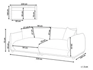 Sofa 3 Seater LUVOS Velvet Golden Brown_970484