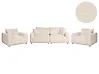 Living Room Set 5 Seater JUBEK Boucle Off-White