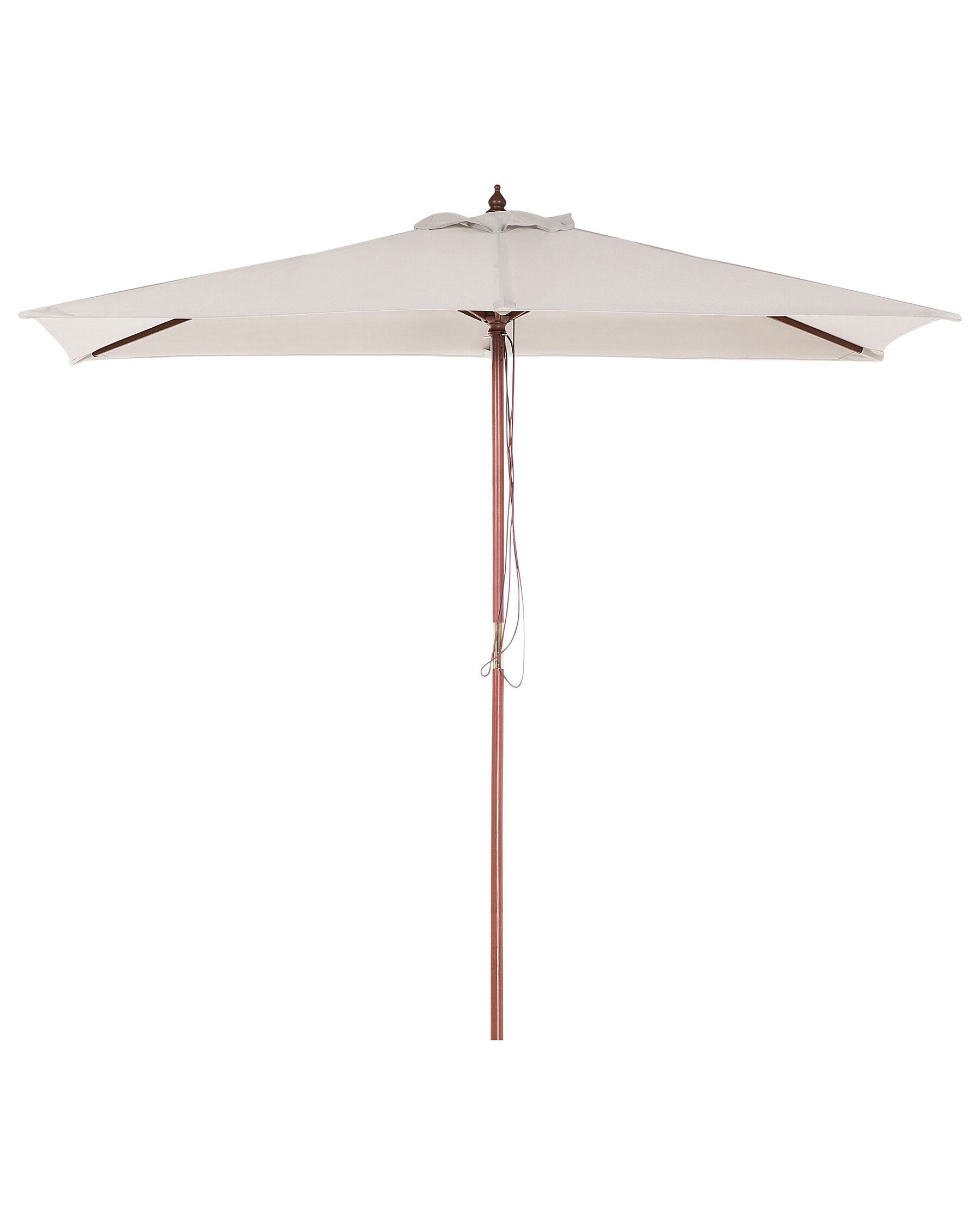 Parasol de jardin en bois avec toile blanc beige 144 x 195 cm FLAMENCO_690278