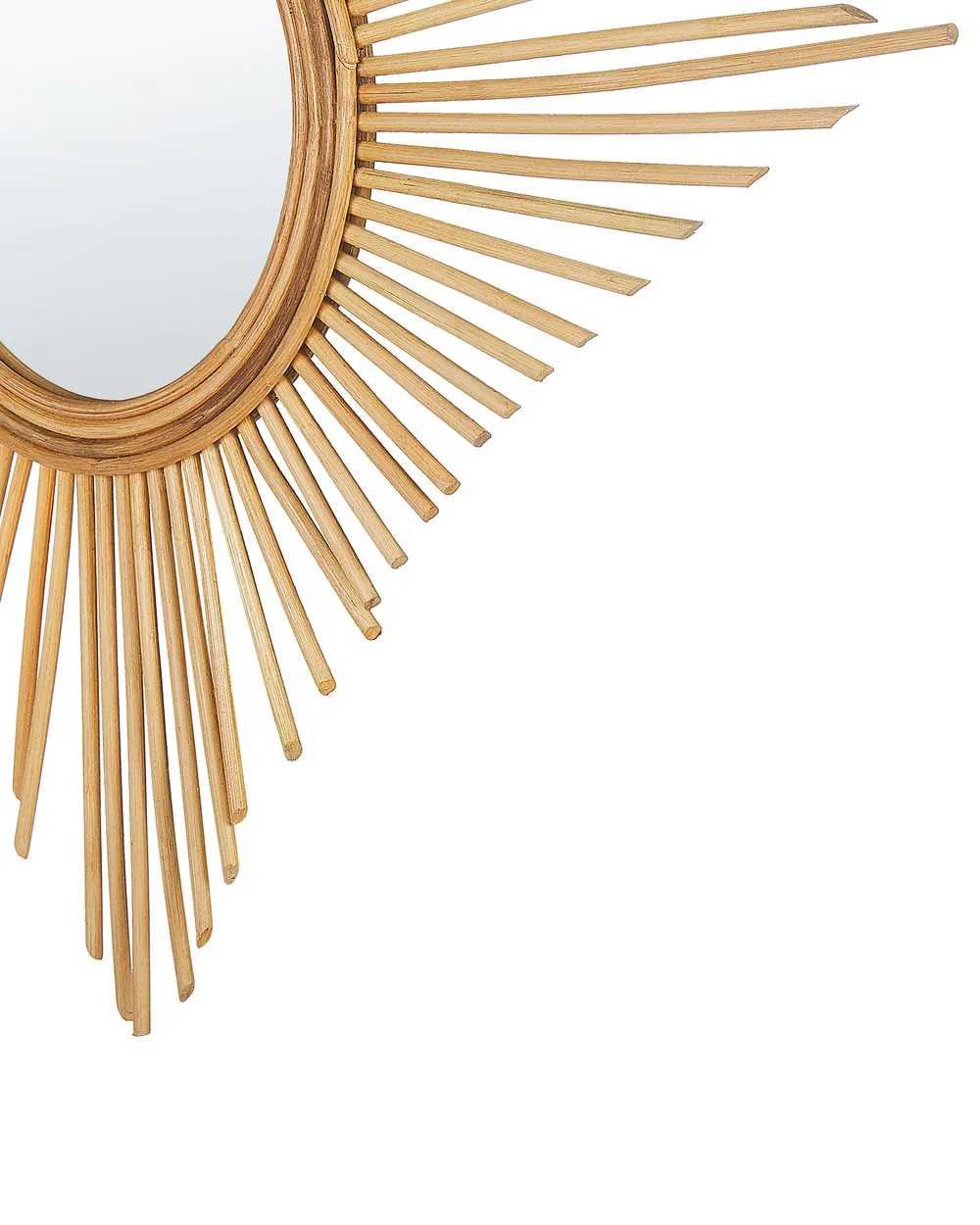 Wall Mirror MAJENE 60 cm 60 cm Rattan Natural_822202