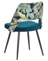 Set of 2 Velvet Dining Chairs Blue ANSLEY_774197