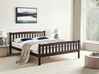 Bed Pine Wood GIVERNY 160 x 200 cm (EU King Size) Dark Brown