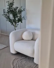 Poltrona LEIREN Bouclé Bianco_1170242
