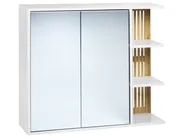 Szafka łazienkowa wisząca z lustrem NUBES 80 cm 70 cm Biały_946920