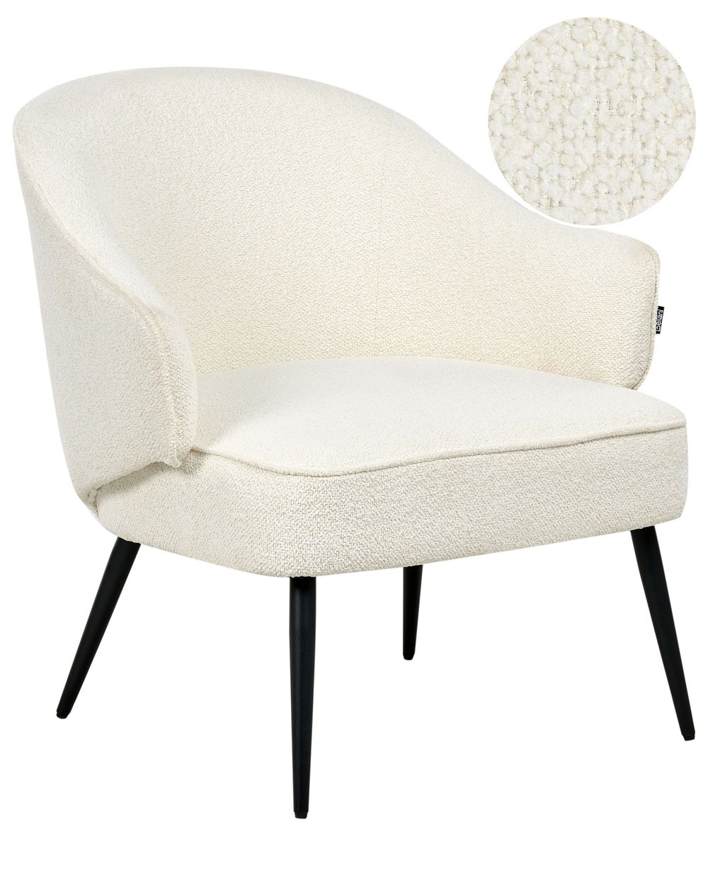 Sessel KAYLA Bouclé Cremeweiss