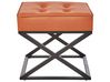 Faux Leather Footstool Orange MURDO_937599