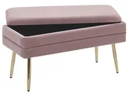 Panca contenitore imbottita DURHAM Velluto Rosa_804282