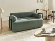 Sofa 2 Seater ELVA Fabric Light Green_1035635
