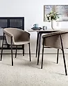 Conjunto de 2 sillas de comedor AMES Bouclé Gris pardo