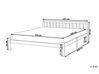 Dřevěná postel 140 x 200 cm bílá FLORAC_753579