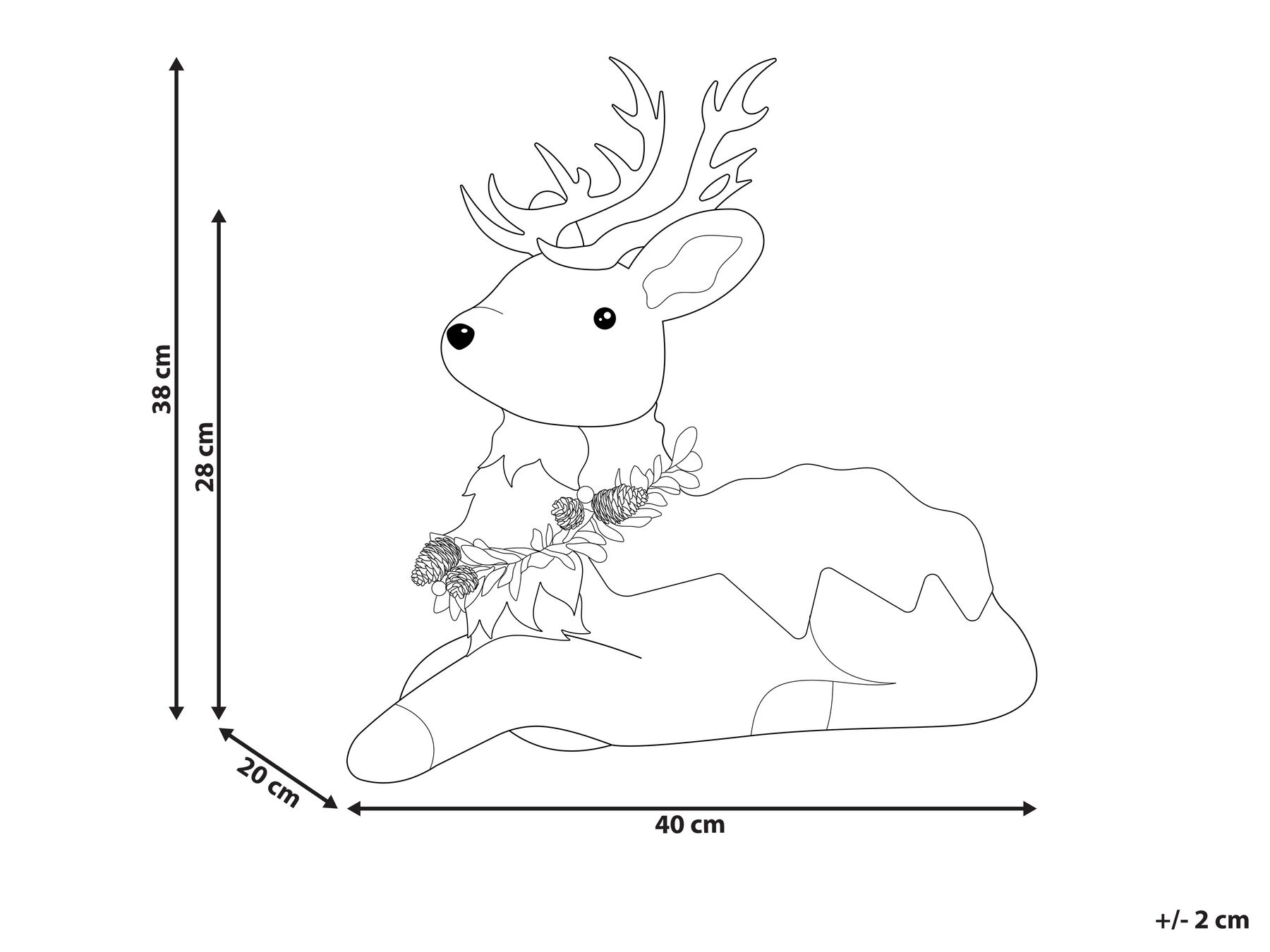 Decorative Figurine Reindeer 38 cm Brown TAPIO_832576