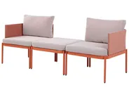 Garden Lounge Set with Table 2 Seater TERRACINA Metal Orange_826669
