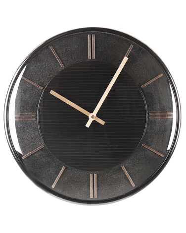 Reloj de pared negro ø 34 cm DAROCA