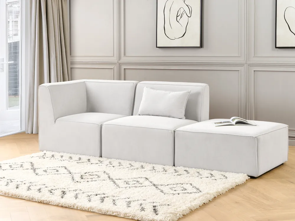 Ottoman LEMVIG Corduroy Off-White_876477