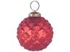 Set of 6 Glass Baubles Red ARGENTIN_899775