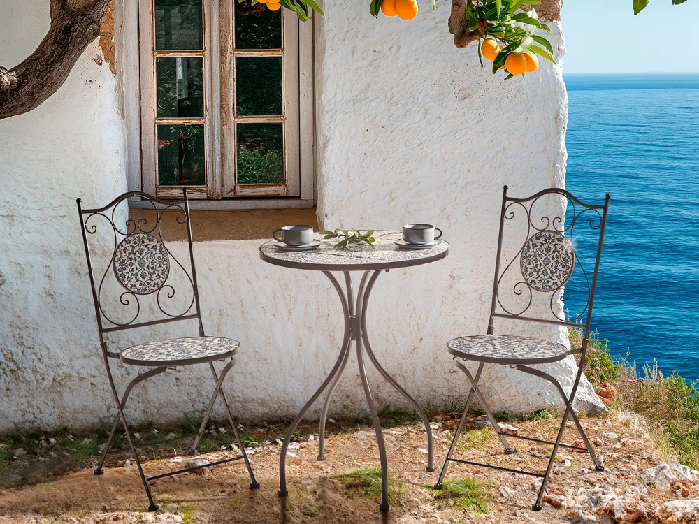 Stolik bistro CHAPECO 60 cm 60 cm Metal Czarny