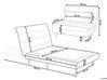 Sofa rozkładana welurowa jednoosobowa jasnoszara SETTEN_875022