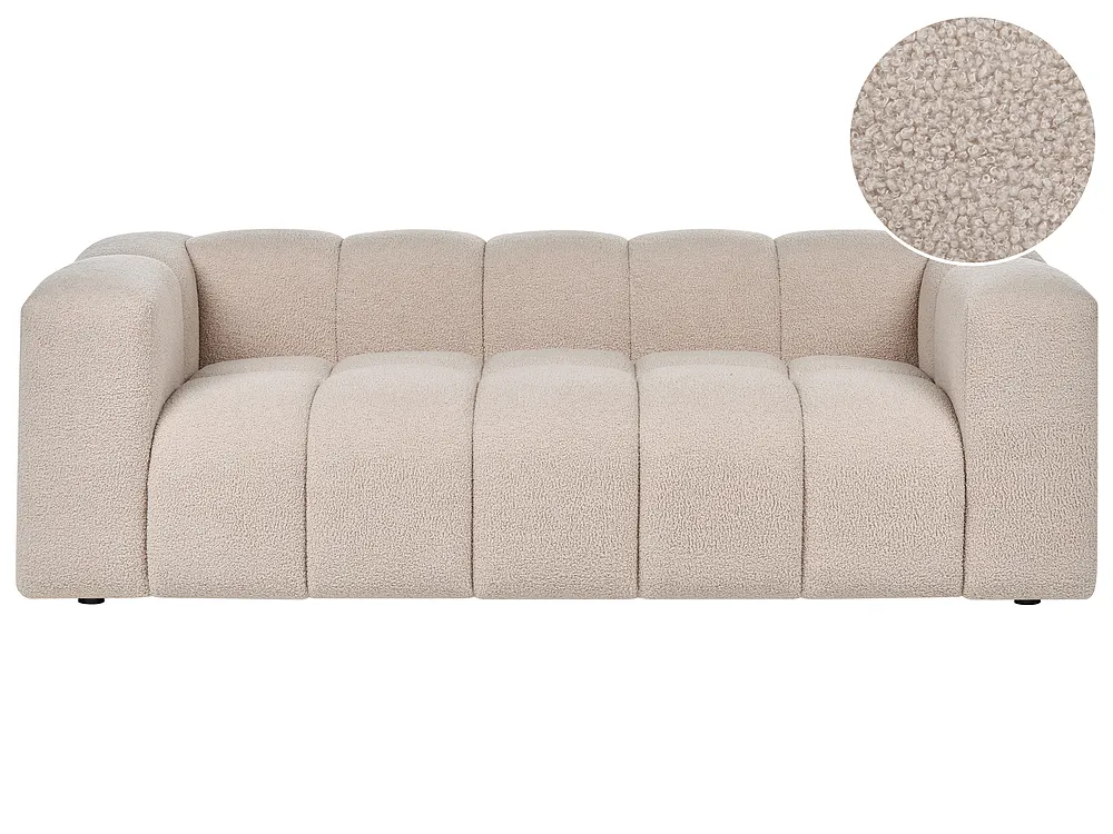 Sofa 3 Seater ANTOLA Boucle Beige