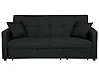 Sofa Bed 3 Seater GLOMMA Fabric Black