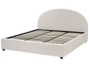 Ottoman Bed VAUCLUSE Fabric Light Beige 180 x 200 cm (EU Super King)_876640