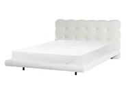 Bett mit Lattenrost Bouclé SOULISSE 140 x 200 cm Cremeweiß_1129879