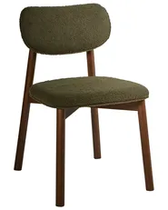 Set di 2 sedie da pranzo MILLS Bouclé Marrone/Verde_975905