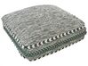 Cotton Floor Cushion 60 x 60 x 12 cm Green and White BIRCH_821091