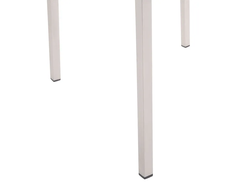 Garden Dining Set 6 Seater COSOLETO/GROSSETO Tempered Glass Marble Effect White Marble_881826