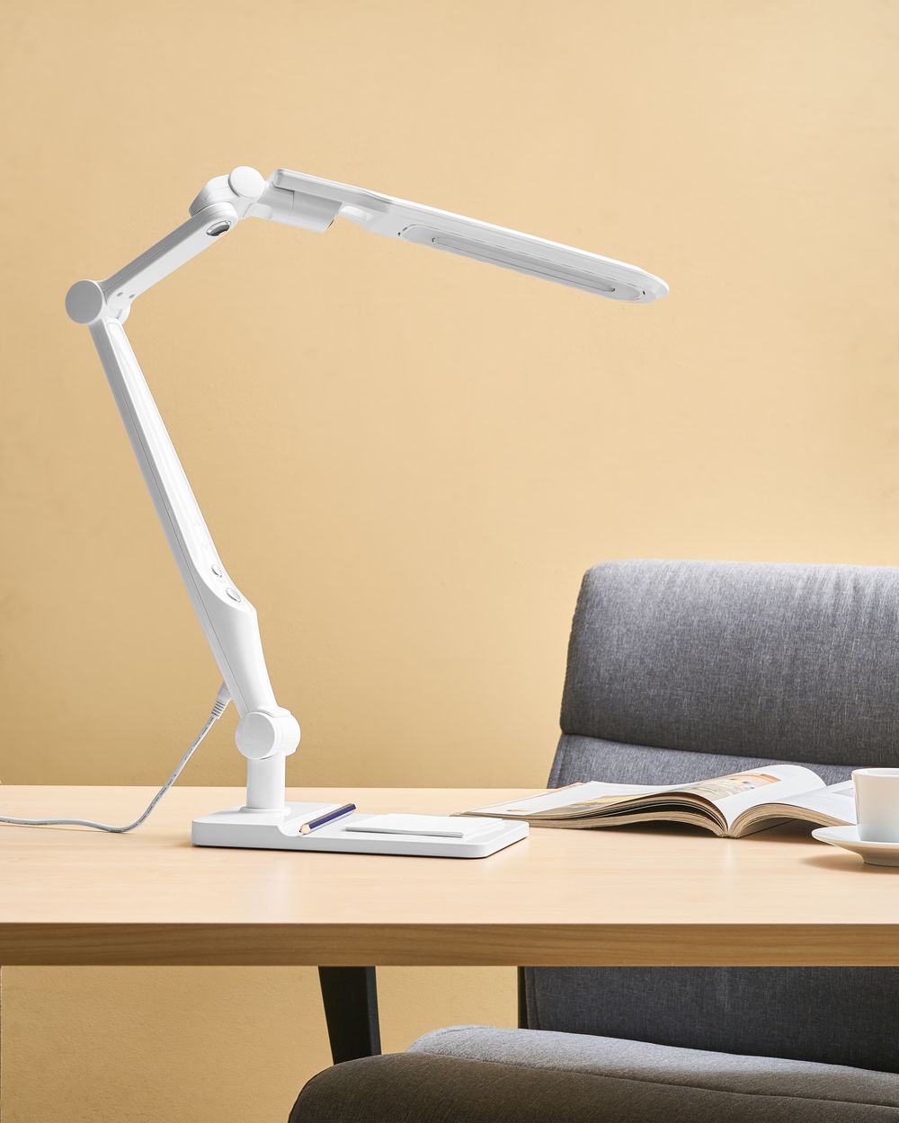 LED bureaulamp PEGASI met dimmer Wit