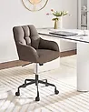 Desk Chair PALMDALE Boucle Dark Brown