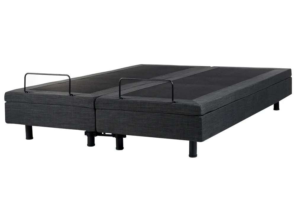 Adjustable Bed without Headboard Fabric DUKE 180 x 200 cm (EU Super King) Dark Grey_971025