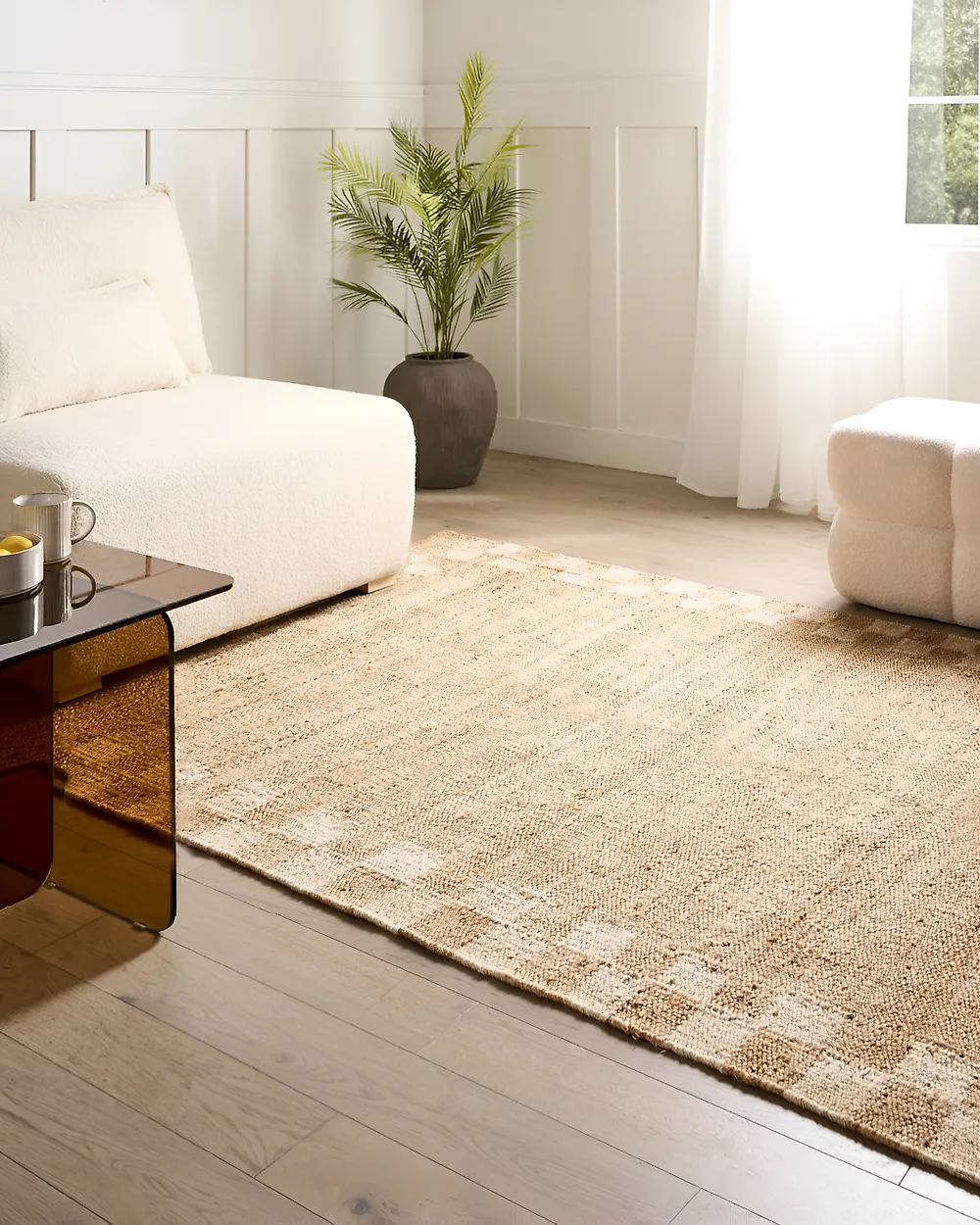Teppich BEED Hellbeige 160 x 230 cm Jute_1173735