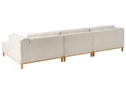 Corner Sofa 5 Seater VENG Corduroy Light Beige Left Hand_1010043