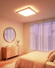 LED Ceiling Lamp TIVORA with Remote with Dimmer Light Brown_1170903