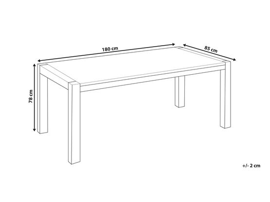 Standard dining table dimensions in cm deals