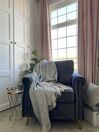 Fauteuil en velours gris VIETAS_836104