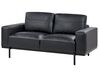 2-personers sofa i imiteret læder sort SOVIK_891887