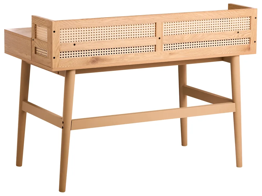 Office Desk with Memo Board NOVEN 120 cm 60 cm Light Brown_1091978