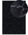 Konstpälsmatta kanin 160 x 230 cm svart GHARO_858630