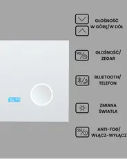 Lustro łazienkowe LED MONTARON 80 cm 60 cm Srebrny_940482