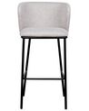 Sada 2 čalouněných barových židlí šedé MINA_885323