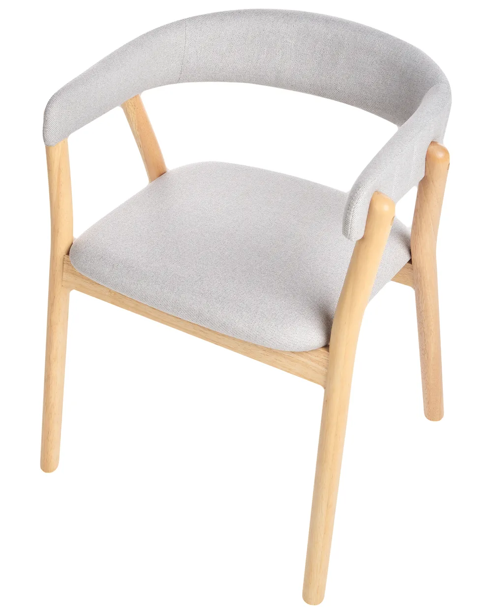Set of 2 Dining Chairs MYLO Fabric Light Brown/ Grey_949196