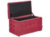 Fabric Storage Ottoman Red MICHIGAN_927059