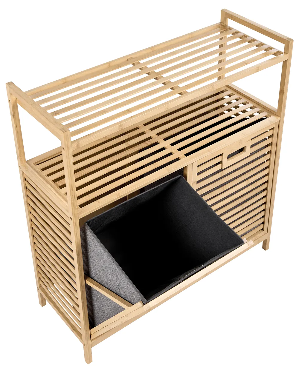 Tilt-Out Laundry Cabinet CEJAR 88 cm Bamboo Light Brown_1144743