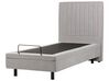 Polohovateľná čalúnená posteľ 90 x 200 cm sivá DUKE II_910591