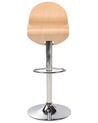 Set of 2 Swivel Bar Stools Light Wood LIVERPOOL _694128