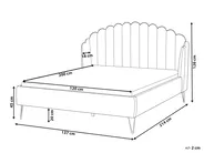 Bed Velvet AMBILLOU 120 x 200 cm (EU Small Double) Pink_1014269