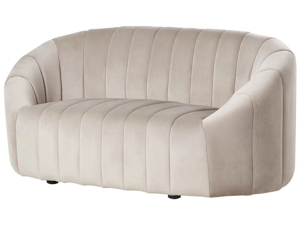 Living Room Set 6 Seater MALUNG Velvet Beige_966995